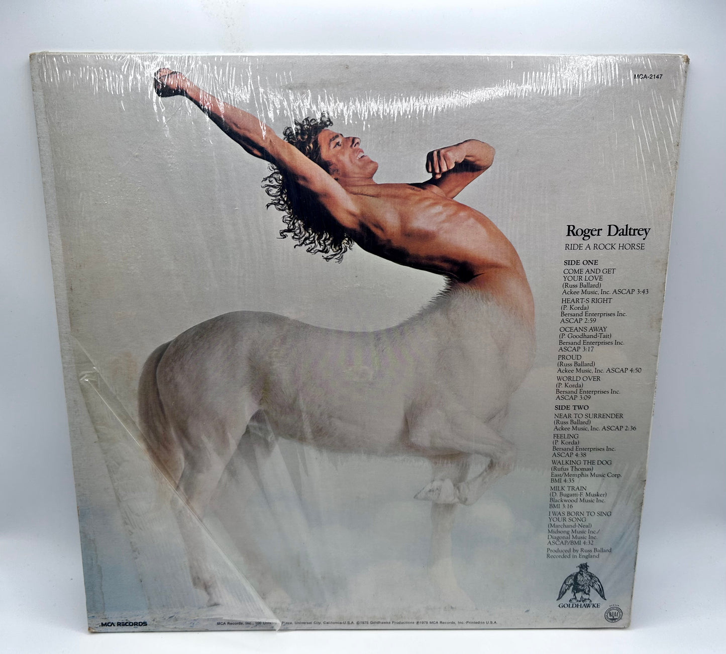 Roger Daltrey Ride A Rock Horse 1975 with Insert LP Vinyl