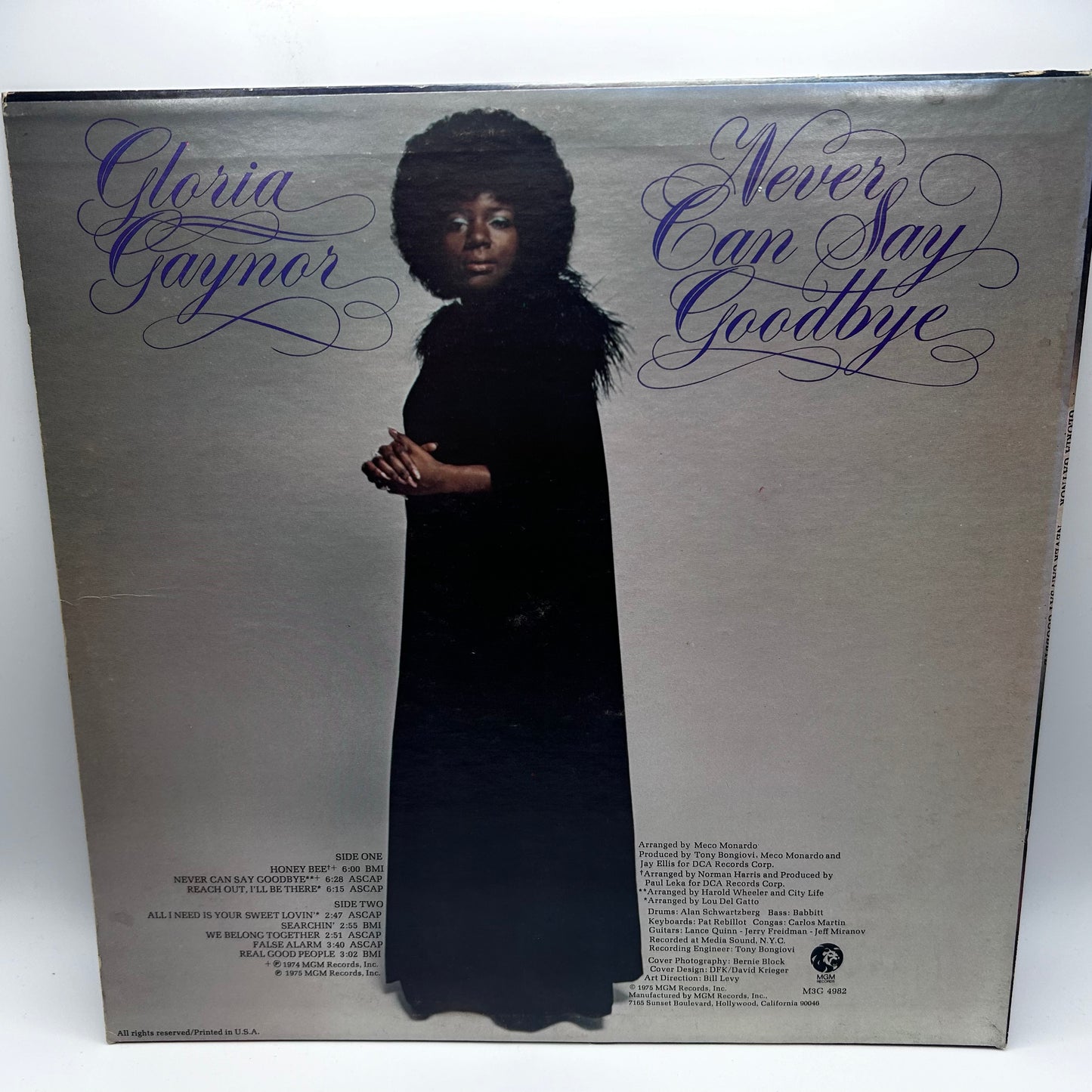 Gloria Gaynor Never Can Say Goodbye 1975 MGM Records LP Vinyl