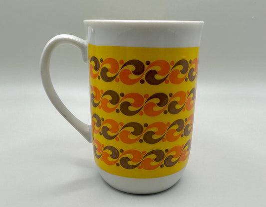 Goodwood Japan 8 oz Orange, Yellow and Brown Mug