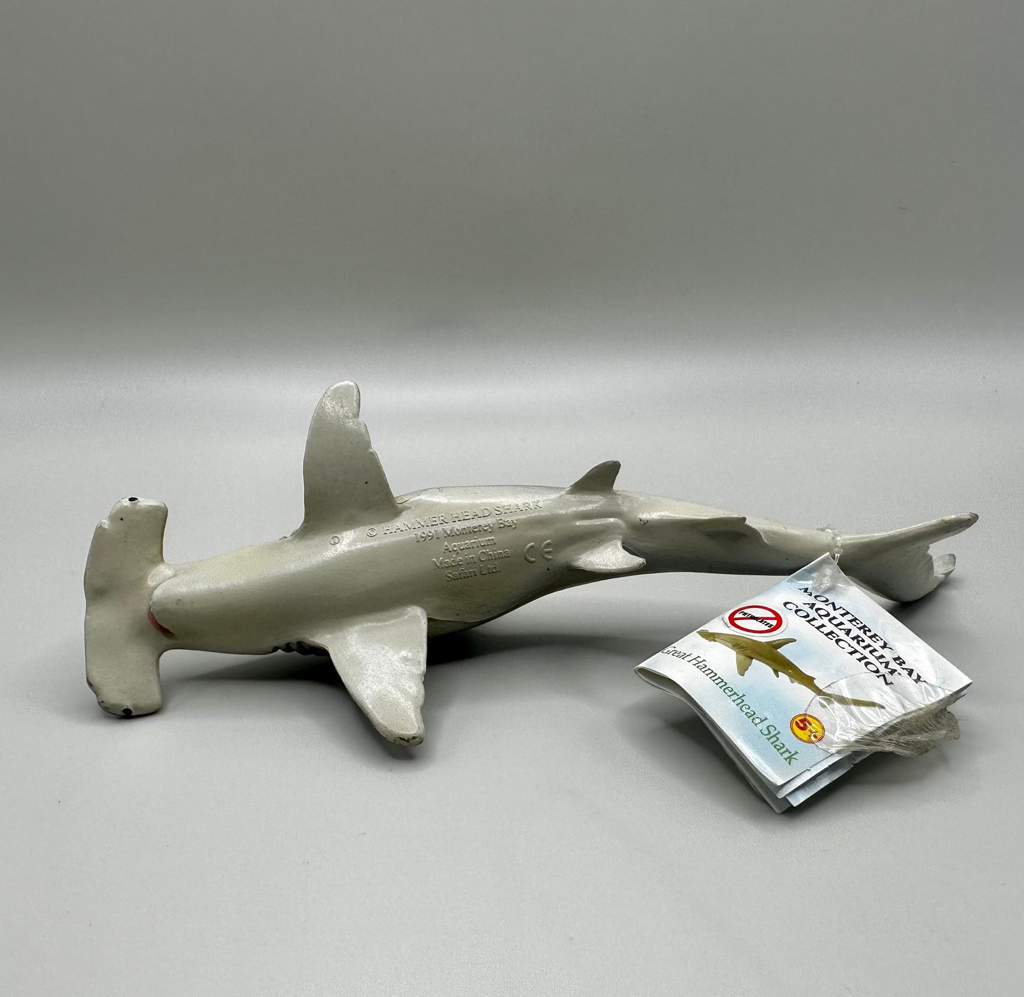 Hammerhead Shark Monterey Bay Sea Vintage 1991 Figure Safari LTD 8” Gray White