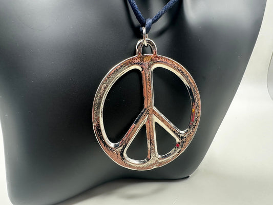 Peace Sign 90s Pendant 2x2 Inches