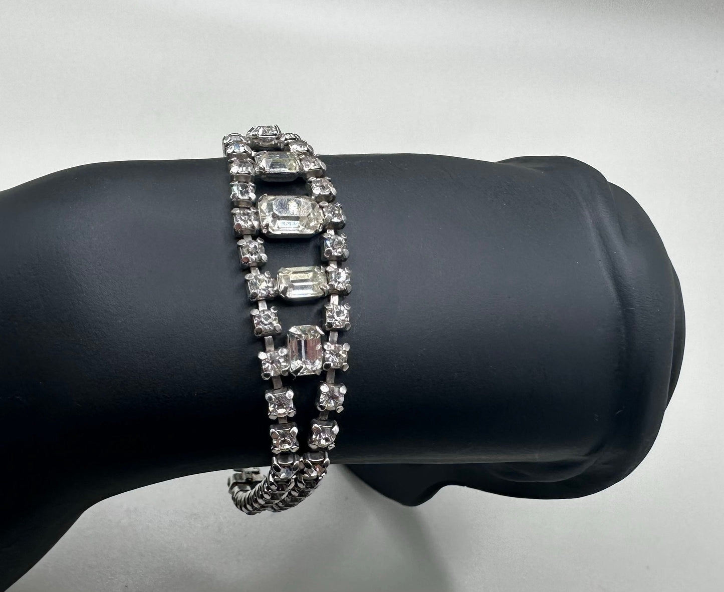 Rhinestone Art Deco Bracelet 70s