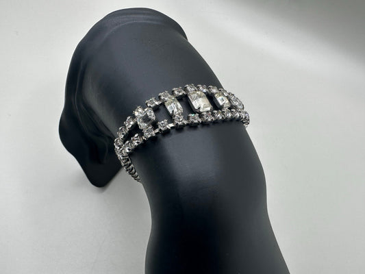 Rhinestone Art Deco Bracelet 70s