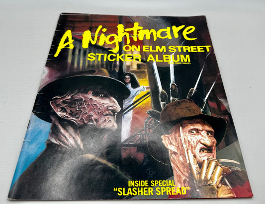 A Nightmare on Elm Street Movie Trilogy Sticker Album Book. NO Stickers just blank.