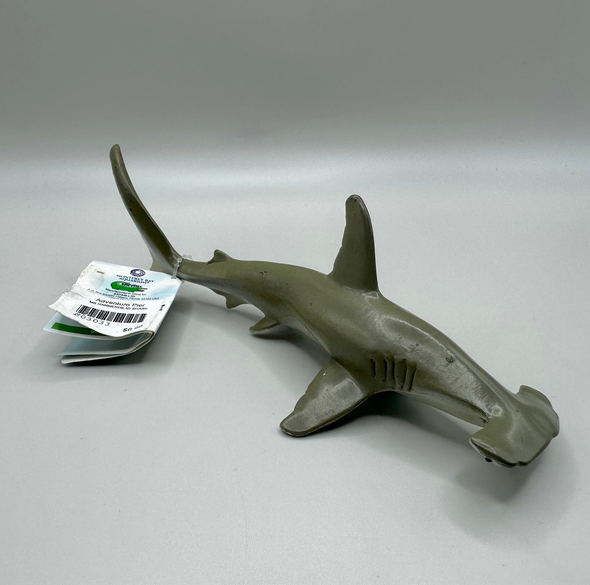 Hammerhead Shark Monterey Bay Sea Vintage 1991 Figure Safari LTD 8” Gray White