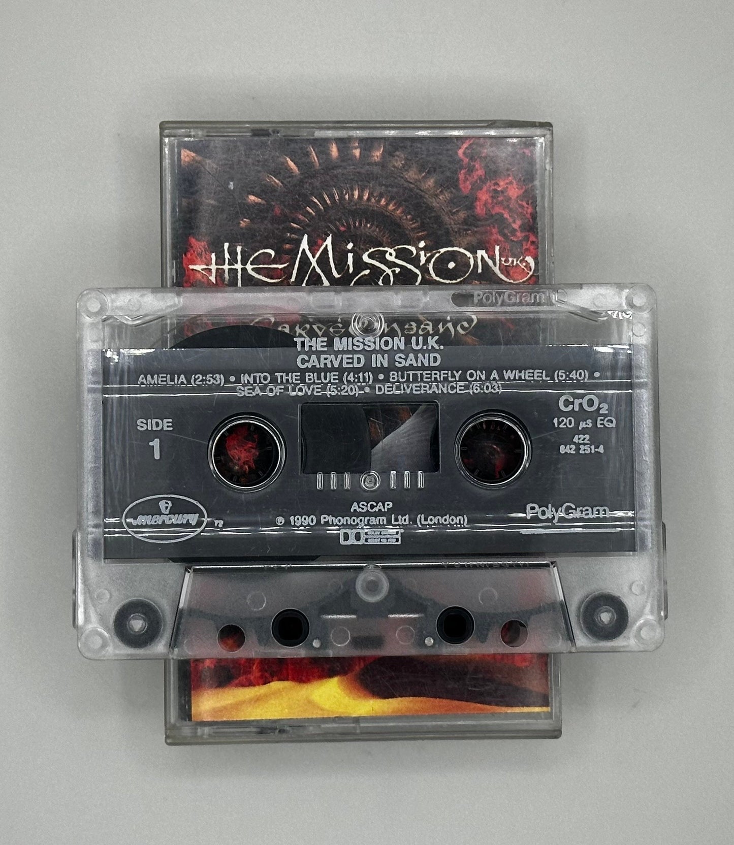 Mission U.K., The Carved in Sand Cassette Tape 80s Music Goth. TESTED