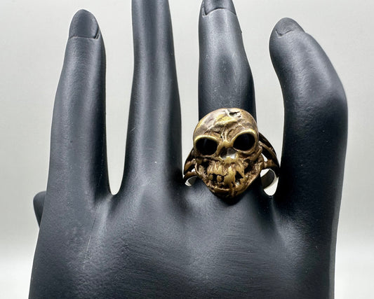 Skull Eastern Caribbean Grenada Vintage Ring Size 10