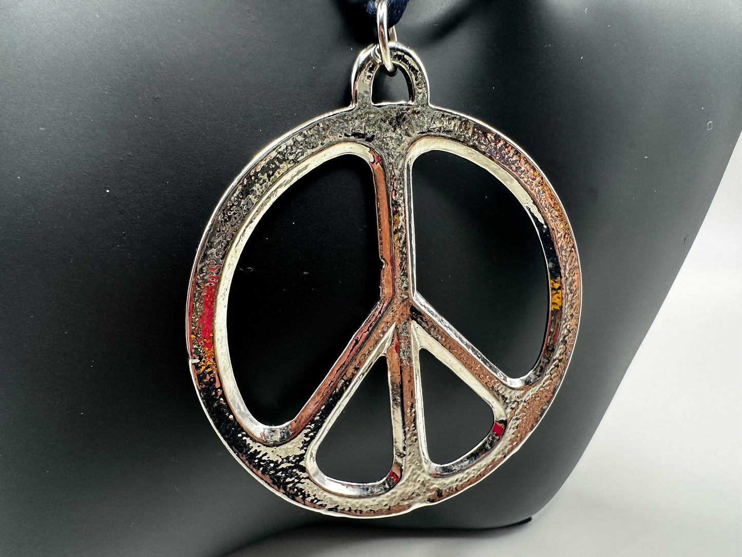 Peace Sign 90s Pendant 2x2 Inches