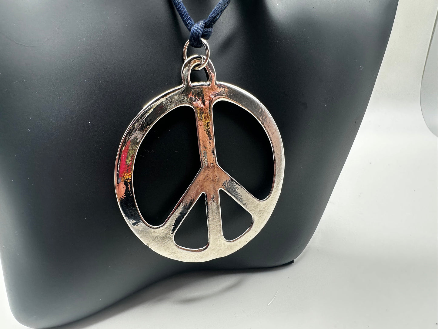 Peace Sign 90s Pendant 2x2 Inches