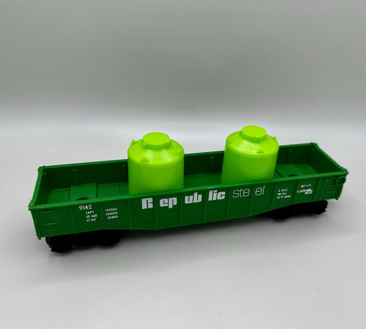 Lionel 9142 O Gauge Republic Steel Green Gondola Train Car