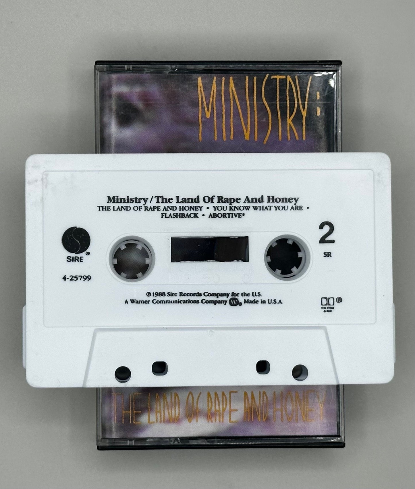 Ministry - The Land of Rape and Honey Cassette Tape 80s Industrial TESTED