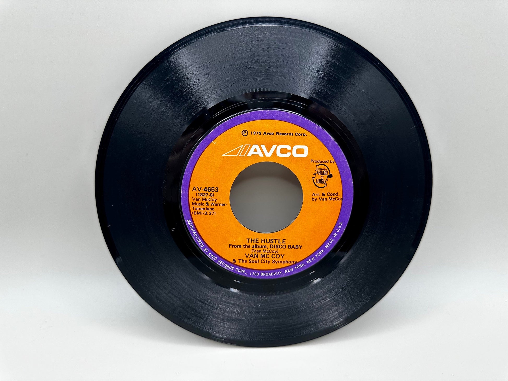 The Hustle/Hey Girl Come And Get It - Van McCoy 45 RPM Vinyl