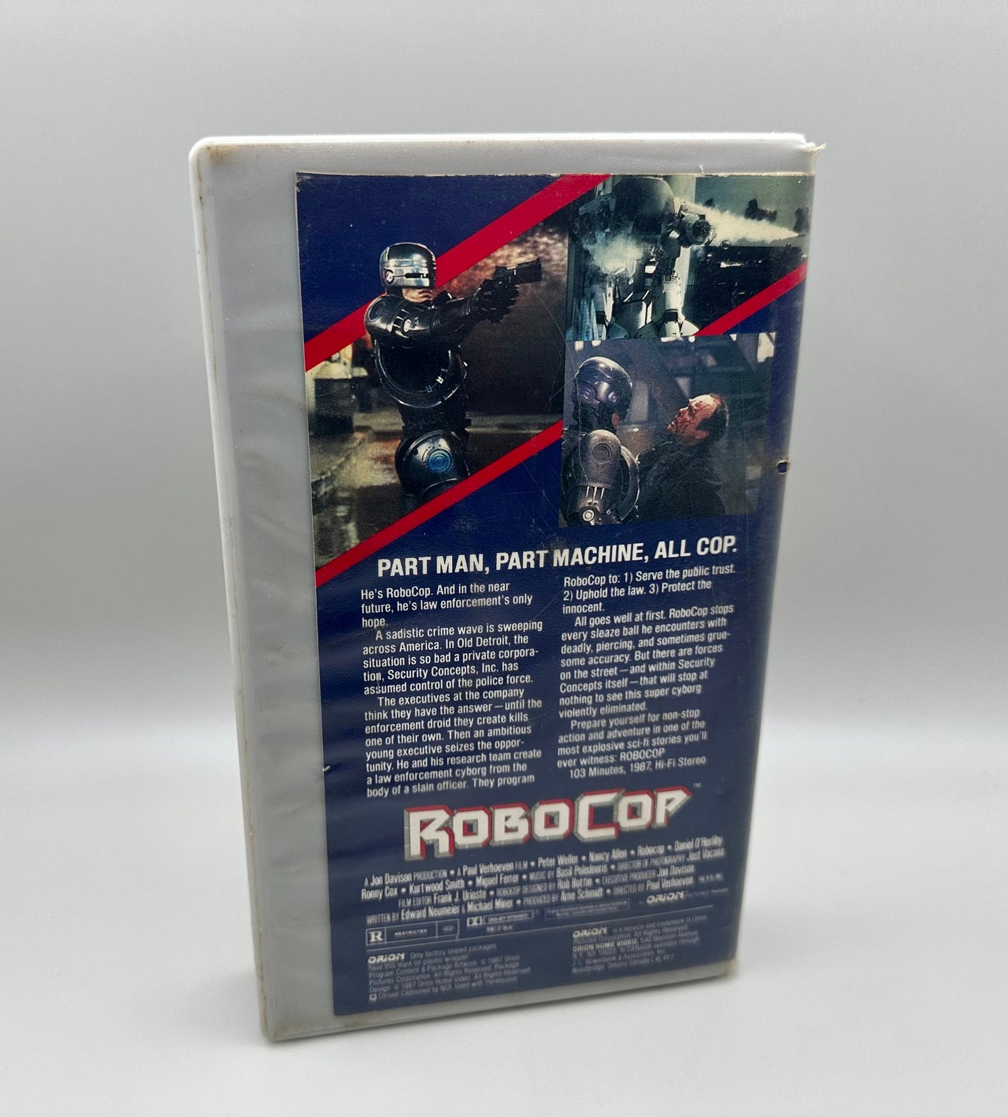 RoboCop Orion 1987 Ex Rental Copy Clam Shell Vintage VHS