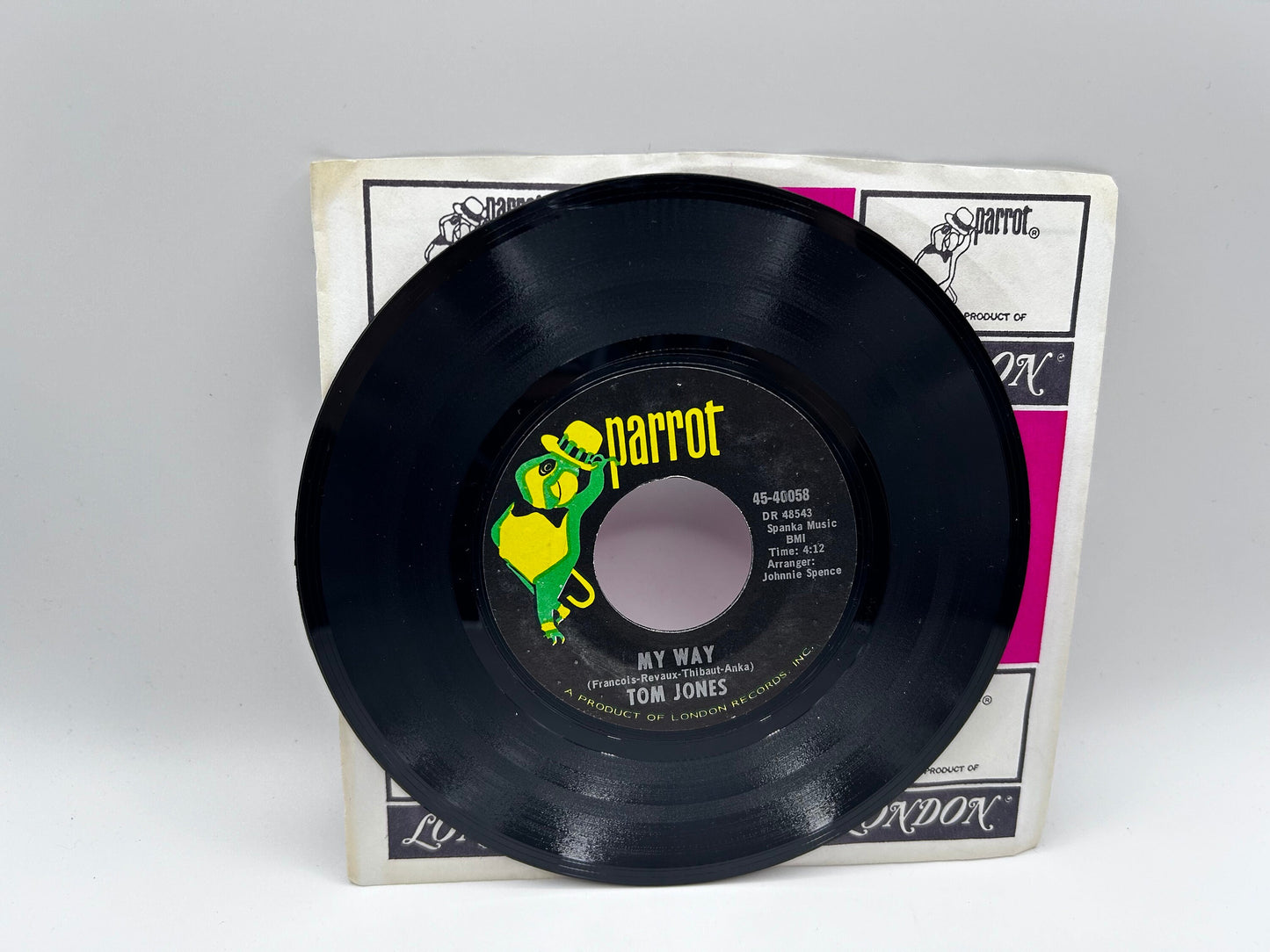 Tom Jones - She’s A Lady/My Way Parrot 45 RPM Vinyl