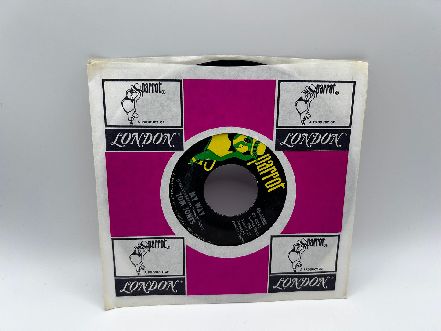 Tom Jones - She’s A Lady/My Way Parrot 45 RPM Vinyl