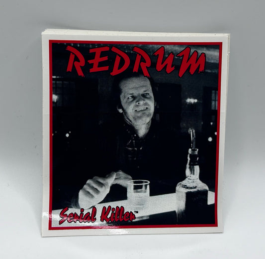 Redrum The Shining Serial Killer Sticker Company Skate Movie Vintage 90s