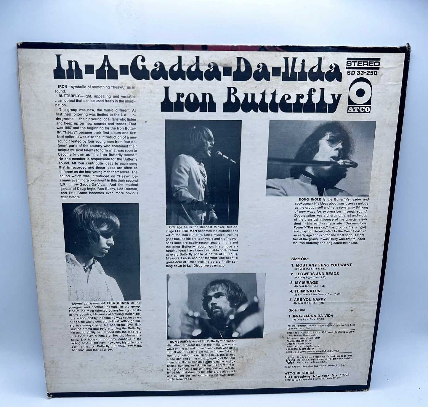 Iron Butterfly – In-A-Gadda-Da-Vida 1968 Atco SD 33-250 Vinyl LP