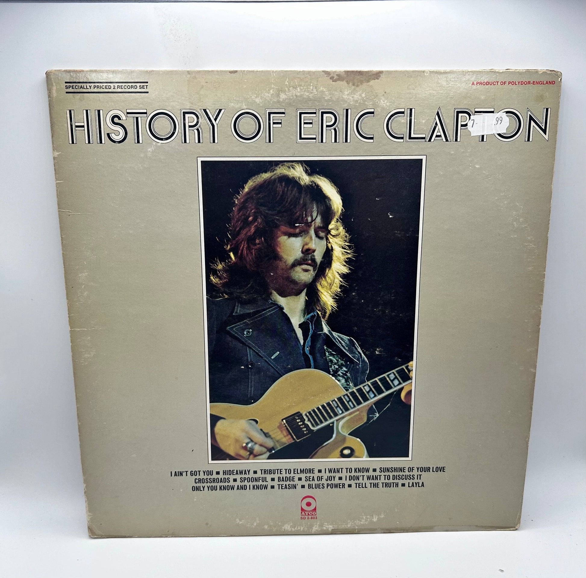 Eric Clapton - History of Eric Clapton 2x LP Vinyl ATCO SD 2803