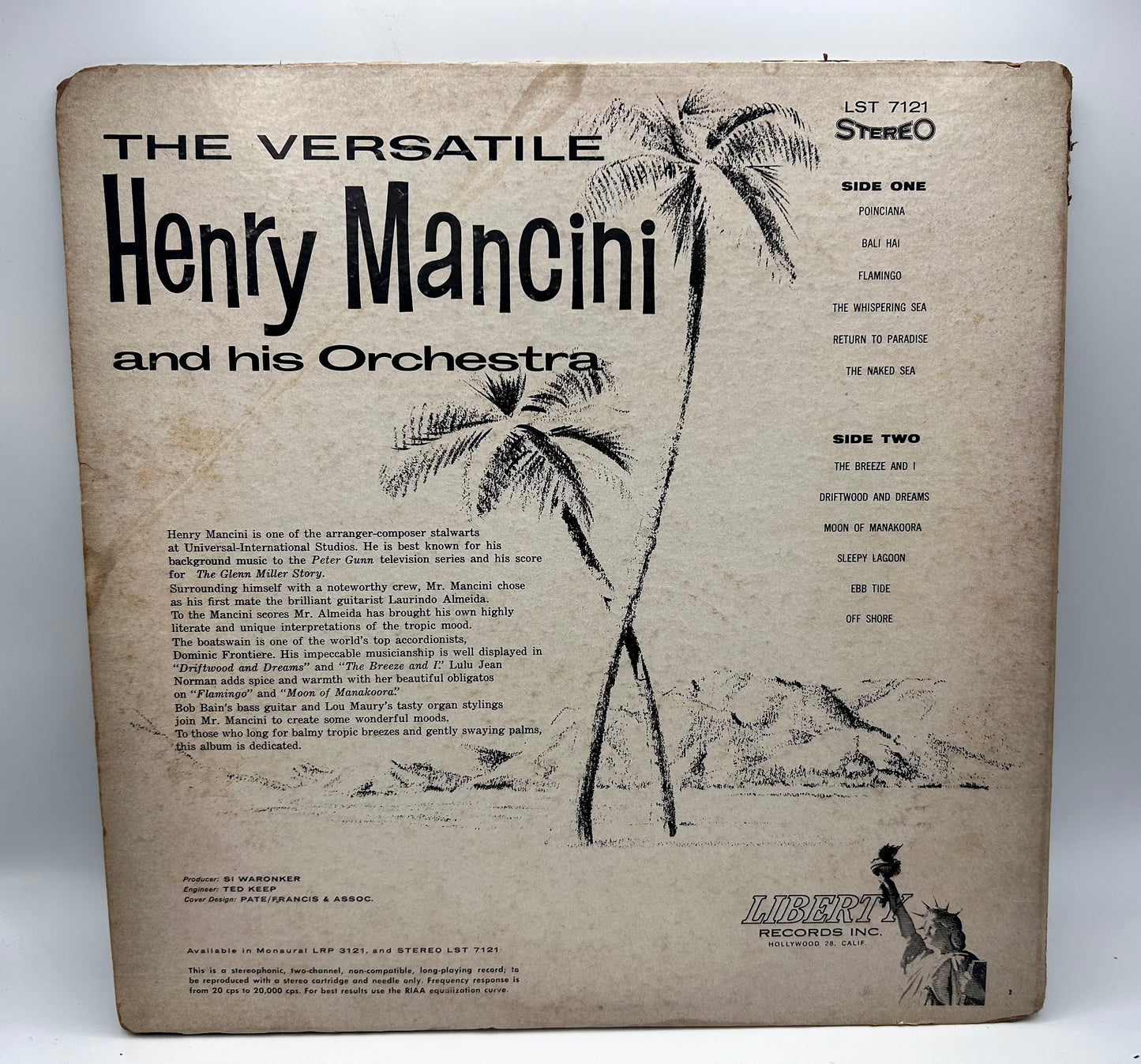 Henry Mancini The Versatile Henry Mancini LP LST-7121 Space Age Jazz Pop Vinyl LP