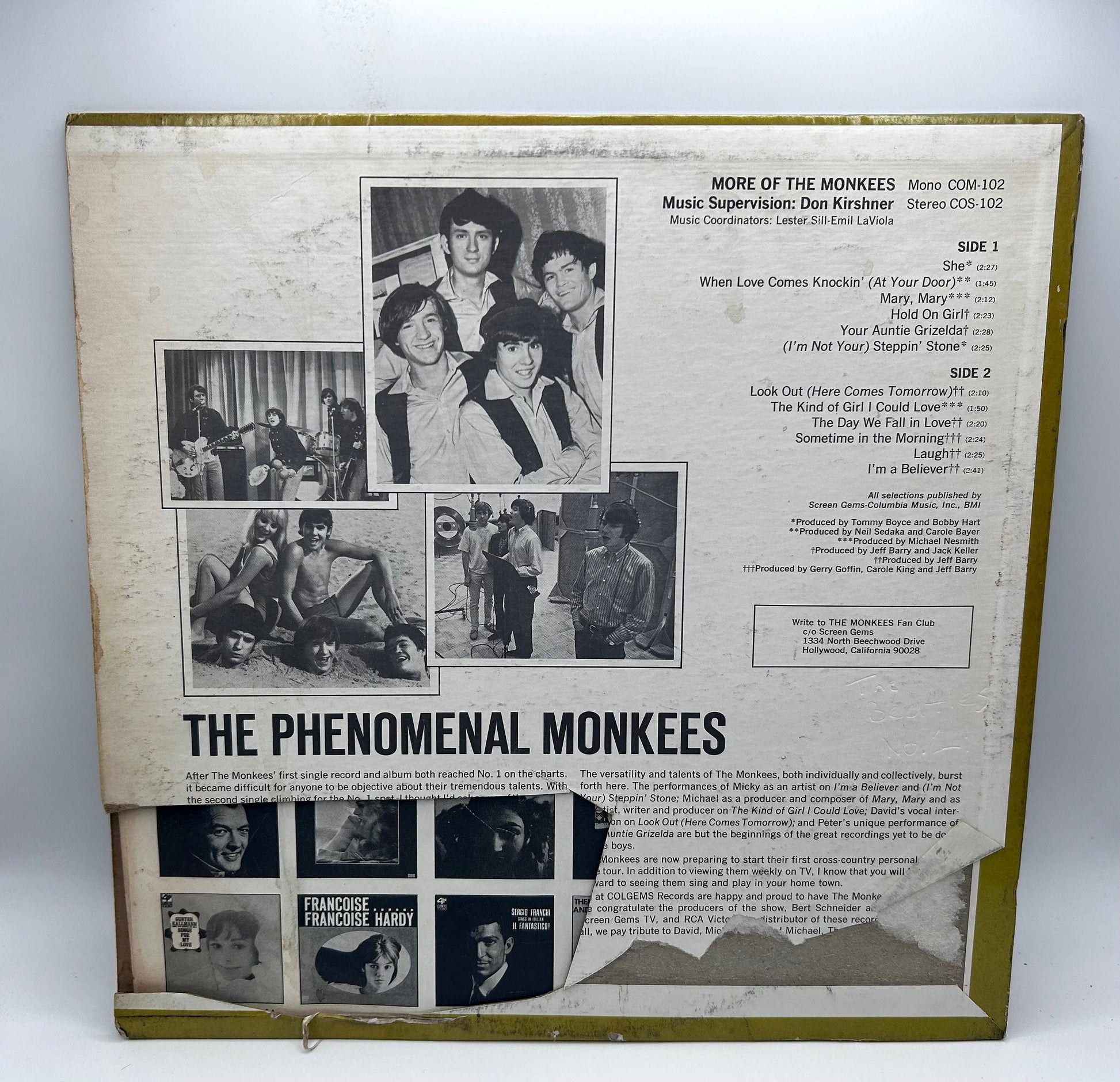 The Monkees – More Of The Monkees Colgems COM-102 Vinyl LP 1967