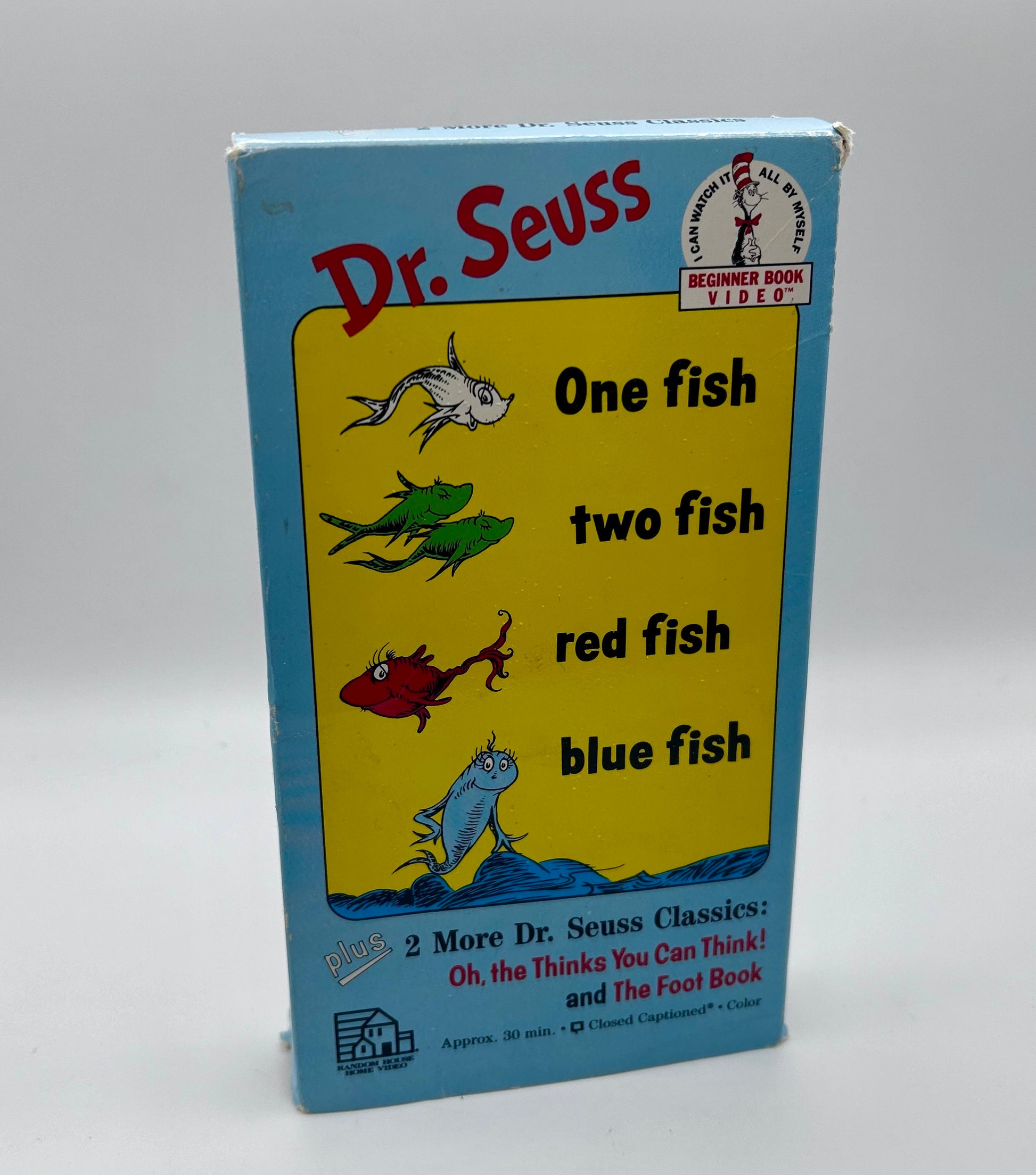 Dr Seuss - One Fish Two Fish Red Fish Blue Fish Thinks Think Foot Book VHS 1992