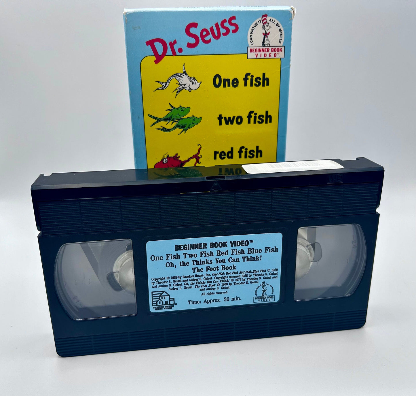 Dr Seuss - One Fish Two Fish Red Fish Blue Fish Thinks Think Foot Book VHS 1992